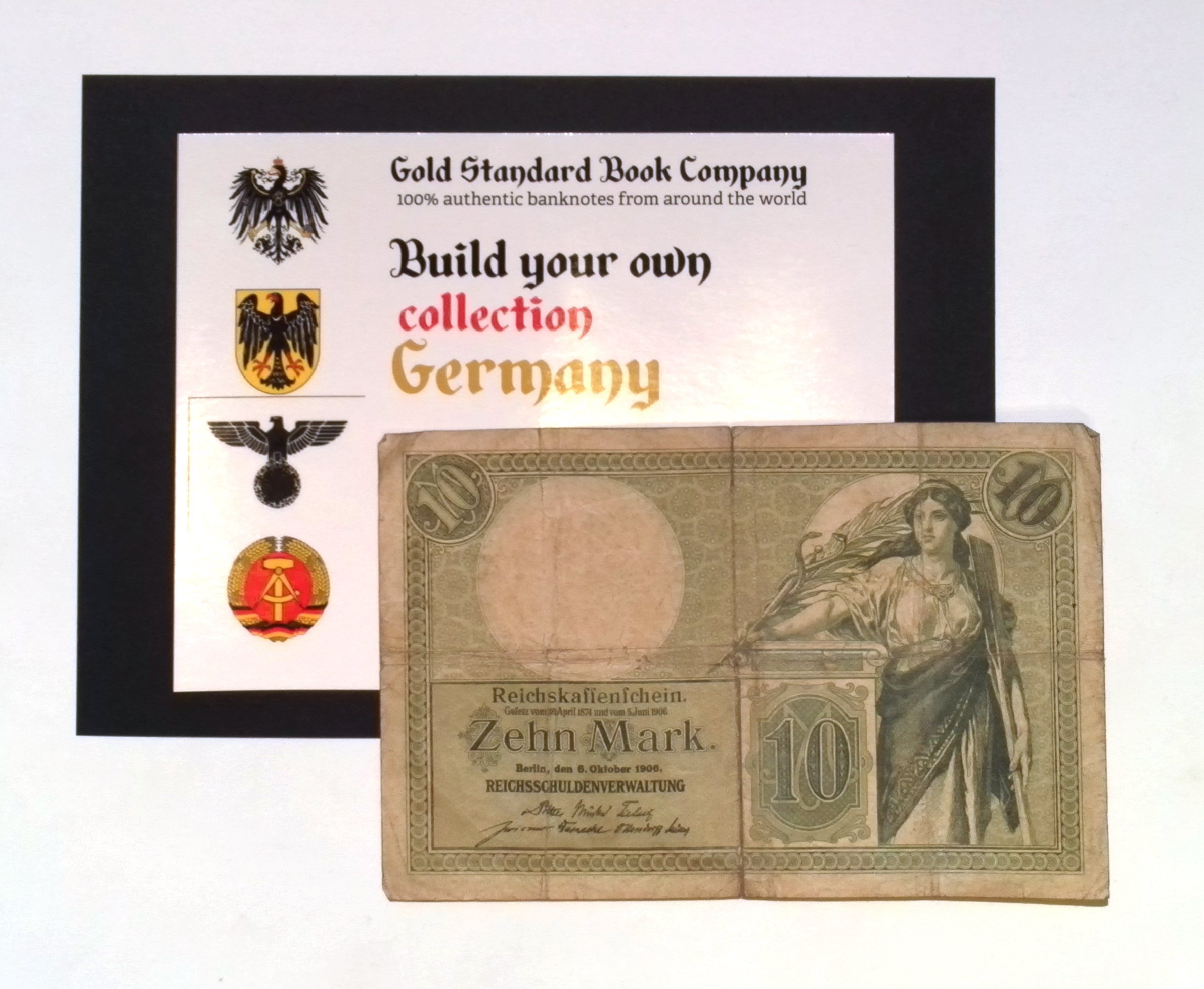 1906 German Empire Authentic 10 Mark Banknote