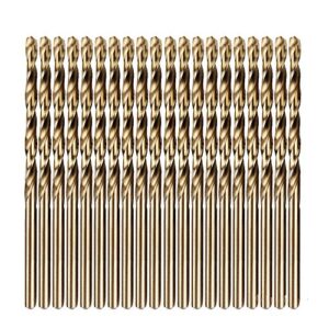 DRILLFORCE20-piece 13/64" Round Shank HSS M35 Cobalt Twist Drill Bits for Metal (13/64)