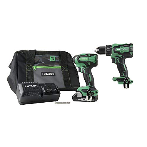 Hitachi KC18DBFL2S 18V Cordless Brushless Lithium Ion Hammer Drill & Impact Driver Combo Kit