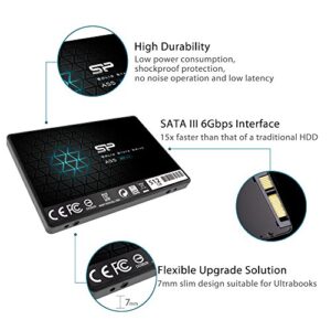 SP 512GB SSD 3D NAND A55 SLC Cache Performance Boost SATA III 2.5" 7mm (0.28") Internal Solid State Drive (SP512GBSS3A55S25)