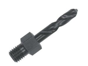 2 pcs, 1/4" cobalt black oxide short threaded shank drill bit overall length: 1-1/4" shank size: 1/4"-28, tsd1/4s, number of flutes: 2; cutting direction: right hand