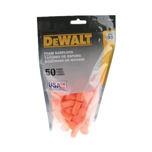 orange bell nrr33 foam earplugs - uncorded - 50 pair