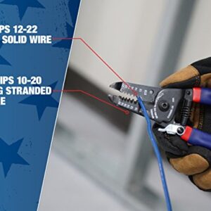 Southwire - 64807940 Tools & Equipment S1020SOL-US 10-20 AWG SOL & 12-22 AWG STR Compact Handles Wire Stripper/Cutter 10-20 SOL & 12-22 STR Stripper/Cutter