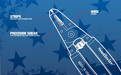 Southwire - 64807940 Tools & Equipment S1020SOL-US 10-20 AWG SOL & 12-22 AWG STR Compact Handles Wire Stripper/Cutter 10-20 SOL & 12-22 STR Stripper/Cutter