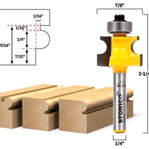 YONICO Bullnose Beading Router Bits 1/4-Inch Bead 1/4-Inch Shank 13191q