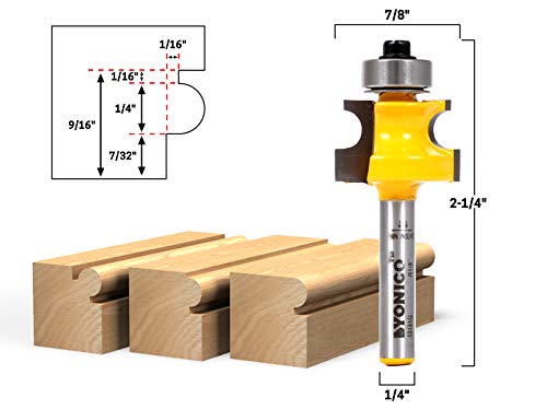 YONICO Bullnose Beading Router Bits 1/4-Inch Bead 1/4-Inch Shank 13191q