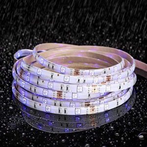 MINGER RGB LED Strip Lights, 16.4ft Color Changing Light Strips with Remote Controller, Protective Coating, 5050 LED and DIY Mode, Dimmable Full Light Strips for Bedroom, Room, Kitchen