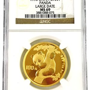 1996 CN China 1 oz Gold Panda 1 OZ MS69 NGC/CAC (Gold)