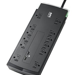 APC Surge Protector Power Strip with USB Ports, P12U2, 4320 Joule, 12 Outlet Surge Protector