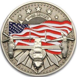 Aircraft Challenge Coin V-22 Osprey Plane and Helicopter