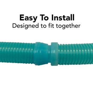 Puri Tech 6 Pack Universal Pool Cleaner Hose 48" Long Aqua Color for Kreepy Krauly, Baracuda G3, G4