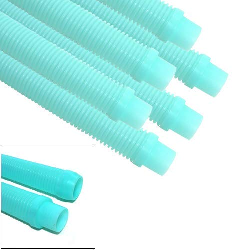 Puri Tech 6 Pack Universal Pool Cleaner Hose 48" Long Aqua Color for Kreepy Krauly, Baracuda G3, G4