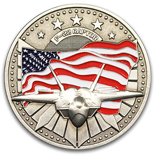 Coins For Anything, Inc F-22 Raptor Aircraft Challenge Coin, Fighter Aircraft Coin