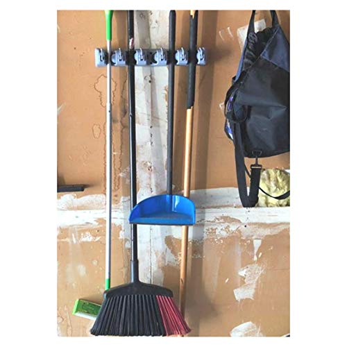 Broom Holder  Wall Mounted Commercial Industrial Counter Organizer Garage Hook Tool Mop Dustpan & eBook by OISTRIA