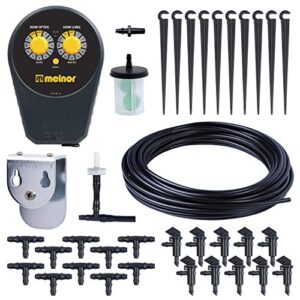 melnor vacation watering kit, automatic drip irrigation system for indoor, balcony or outdoor use, waters up to 10 potted plants