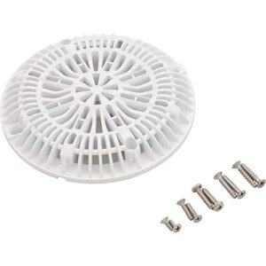custom molded products main drain cover, cmp galaxy, 8", white, w/screw kit