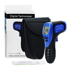 Digital LCD Photo Tachometer Non-Contact RPM Meter Speed Gauge Surface Speed Tach Meter