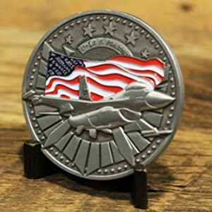 F-16 Fighting Falcon Challenge Coin! Fighter Jet Military Coin, Aircraft Plane Custom Coin! Designed by Military Veterans!