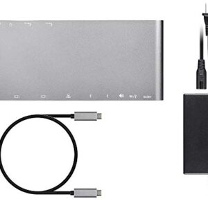 Monoprice USB-C Dual-Monitor Docking Station for USB-C Laptops, MST and Power Delivery up to 100 Watts with USB-C Cable, 4K@30Hz, 3.5mm Audio Outputs, Supports Windows, MacOS, Chrome OS, and Linux