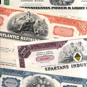 1965 No Mint Mark AMAZON SPECIAL! 100 DIFFERENT RARE ORIGINAL U.S. STOCKS, BONDS and DEBENTURES @ 79c! MANY BIG NAMES! LOWEST PRICE ON EARTH! 1 Share to $5000 Seller EXTRA FINE (AVERAGE GRADE)