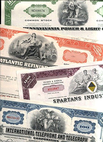 1965 No Mint Mark AMAZON SPECIAL! 100 DIFFERENT RARE ORIGINAL U.S. STOCKS, BONDS and DEBENTURES @ 79c! MANY BIG NAMES! LOWEST PRICE ON EARTH! 1 Share to $5000 Seller EXTRA FINE (AVERAGE GRADE)