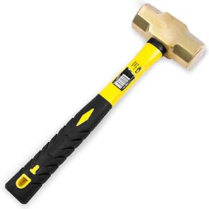 stark brass head 3lb sledge hammer fiber glass 13-inch handle with comfortable grip 3-pounds
