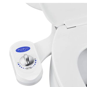 FOOFOO Bidet Fresh Water Spray Non-Electric Mechanical Self Cleaning Nozzles White for Toilet Attachment Easy to Install