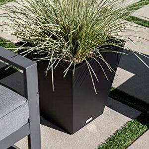 Veradek Pure Series Nobleton Plastic Planter - Large Pots for Indoor or Outdoor Porch/Patio | Durable All-Weather Use with Drainage Holes | Modern Planter Décor for Flowers, Shrubs, Trees