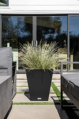 Veradek Pure Series Nobleton Plastic Planter - Large Pots for Indoor or Outdoor Porch/Patio | Durable All-Weather Use with Drainage Holes | Modern Planter Décor for Flowers, Shrubs, Trees