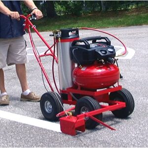 Parking Lot Paint Line Striping Machine Electric Compressor Models Red