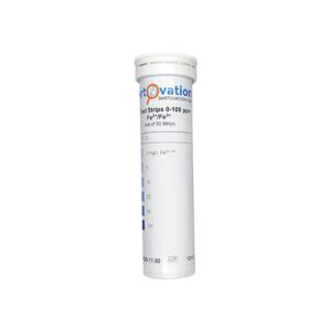 Iron Test Strips, 0-100 ppm [Vial of 50 Strips] for Measuring Free Soluble Iron (Fe2+ and Fe3+)