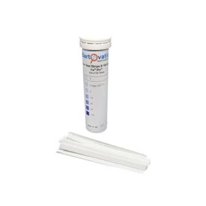 Iron Test Strips, 0-100 ppm [Vial of 50 Strips] for Measuring Free Soluble Iron (Fe2+ and Fe3+)