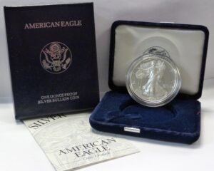 1994 p american 1 oz. silver eagle dollar proof us mint