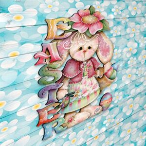 The Easter Bunny Door Hanger Wall Decor art by Jamie Mills-Price Easter Spring Decor 8457605H - Designocracy