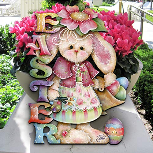 The Easter Bunny Door Hanger Wall Decor art by Jamie Mills-Price Easter Spring Decor 8457605H - Designocracy