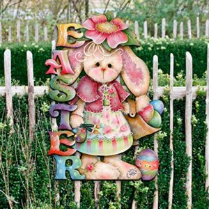 The Easter Bunny Door Hanger Wall Decor art by Jamie Mills-Price Easter Spring Decor 8457605H - Designocracy