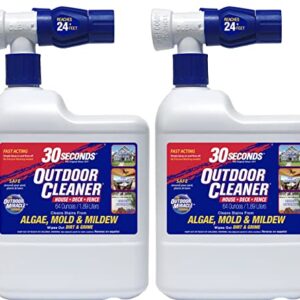 30 SECONDS Outdoor Cleaner Hose End Sprayer | 2 Pack | House Vinyl Siding Deck Fence Patio & More