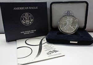 2007 w american 1 oz silver eagle dollar proof us mint