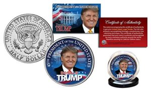 donald trump official jfk half dollar u.s coin w/coa - limited edition of 500