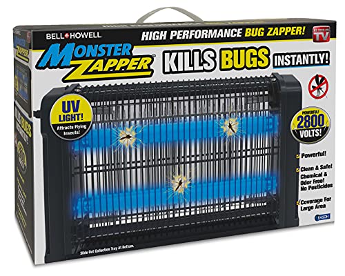 Bell + Howell Monster Zapper 2,800-Volt, 20-watts - Attracts and Kills Houseflies, Mosquitoes, Gnats - Electric Indoor Pest Control As Seen On TV