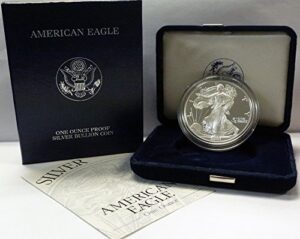 2001 w american 1 oz silver eagle dollar proof us mint