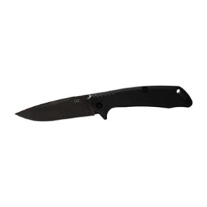 abkt shadow scavanger ball bearing folding knife - black