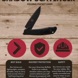 ABKT Shadow Scavanger Ball Bearing Folding Knife - Black