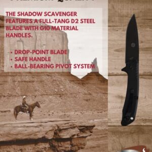 ABKT Shadow Scavanger Ball Bearing Folding Knife - Black