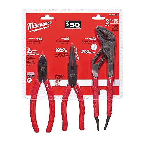 Milwaukee Pliers Set Alloy Stl 3pk