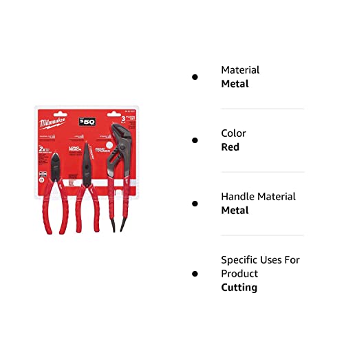 Milwaukee Pliers Set Alloy Stl 3pk