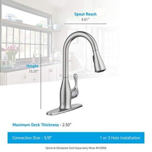 MOEN Kaden Single-Handle Pull-Down Sprayer Kitchen Faucet with Reflex and Power Clean in Mediterranean Bronze