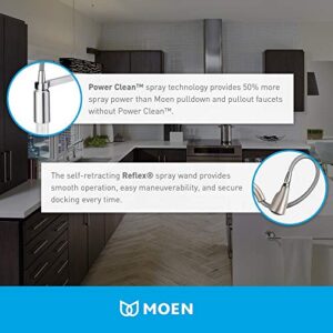 MOEN Kaden Single-Handle Pull-Down Sprayer Kitchen Faucet with Reflex and Power Clean in Mediterranean Bronze