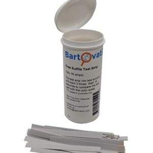 Free Sulfite Test Strips, 10-500 ppm [Vial of 50 Plastic Strips]