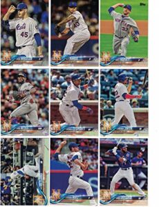new york mets/complete 2018 topps series 1 & 2 baseball 25 card team set! includes 25 bonus mets cards!